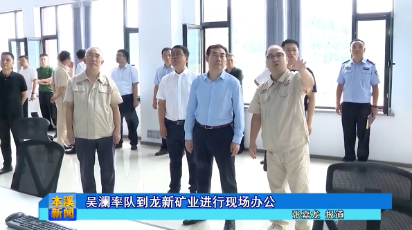 吴澜率队到龙新矿业进行现场办公