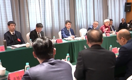 孙付春与市十七届人大五次会议代表共同审议会议各项报告