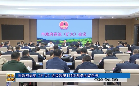 市政府党组（扩大）会议和第115次常务会议召开